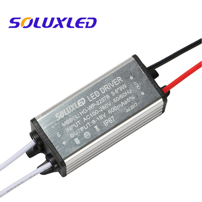 Φωτισμός εξωτερικού χώρου Αδιάβροχο Led Driver 3-5*3W DC9-18V 580ma 600ma For Spot Light
